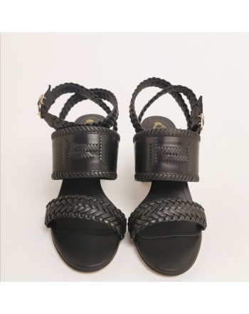 TOD'S - Leather Sandal with Side Buckle - Black