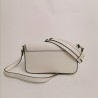 LOVE MOSCHINO - Shoulder bag with double metallic heart - white