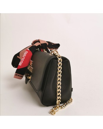 LOVE MOSCHINO - Shoulder Bag with scarf - Black