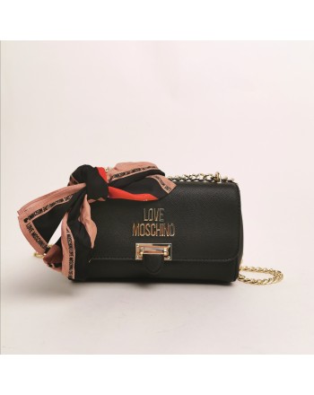 LOVE MOSCHINO - Shoulder Bag with scarf - Black