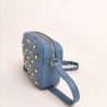 LOVE MOSCHINO -  Shoulder bag with studs - light blue