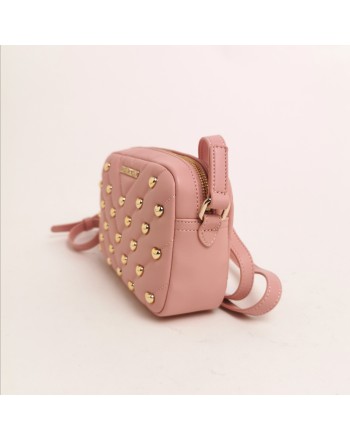 LOVE MOSCHINO -  Shoulder bag with studs - powder color