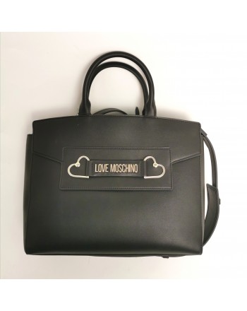 LOVE MOSCHINO - Briefcase with double heart - Black