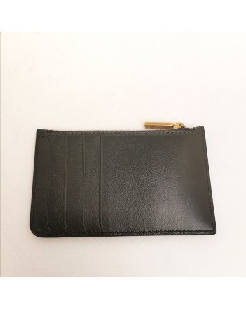 TOD'S - Leather Card Holder with coin Pocket - Black