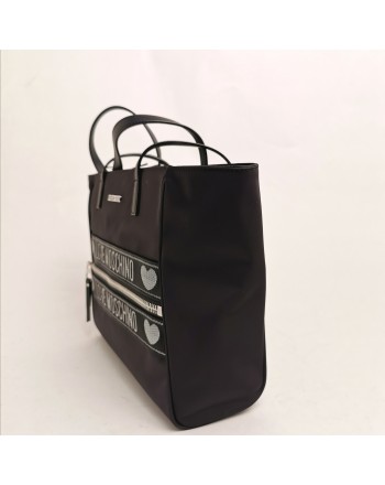 LOVE MOSCHINO - Tech fabric shopping bag - Black