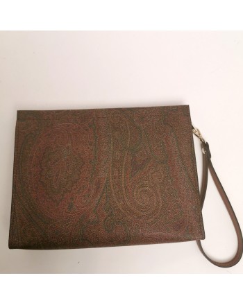ETRO- Leather Wristlet Bag- Paisley