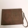 ETRO- Leather Wristlet Bag- Paisley