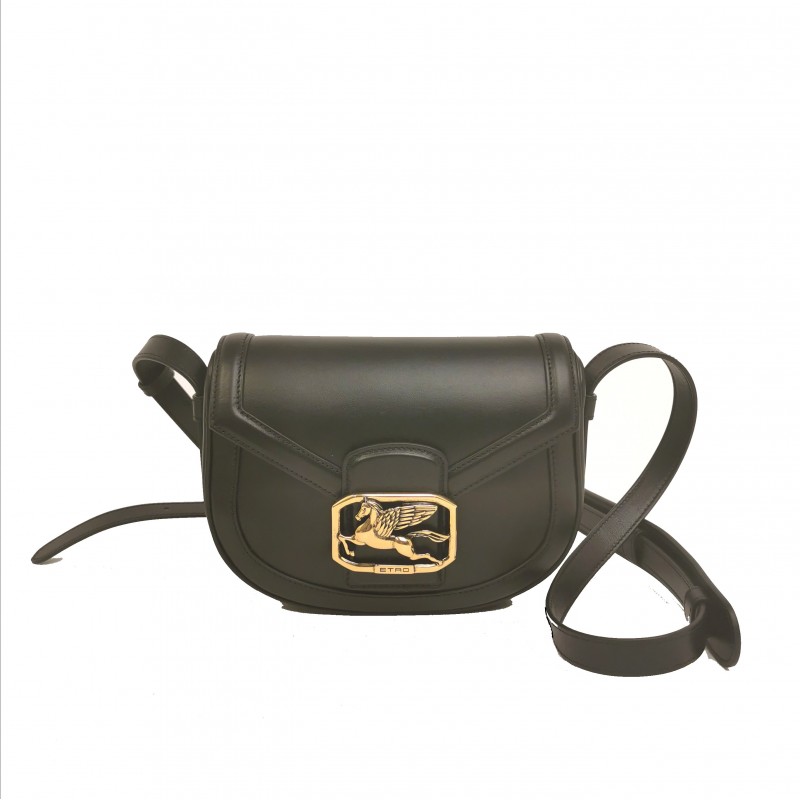 ETRO -Pegasus Logo Shoulder Bag - Black