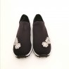 JIMMY CHOO - Sneaker in tessuto tecnico con gioiello - Nero