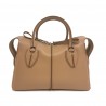TOD'S - Leather Duffel Bag with Two Sliders - Light Tobacco