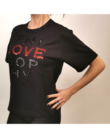 PHILOSOPHY di LORENZO SERAFINI - T-Shirt Logo LOVE  - Nero