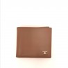 TOD'S - Leather Metallic T Wallet - Light brown
