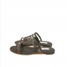 TOD'S - Leather Sandals - Grey/Black