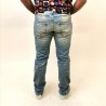 FRANKIE MORELLO - EINSTEIN 5 Pockets Jeans with Tears - Denim