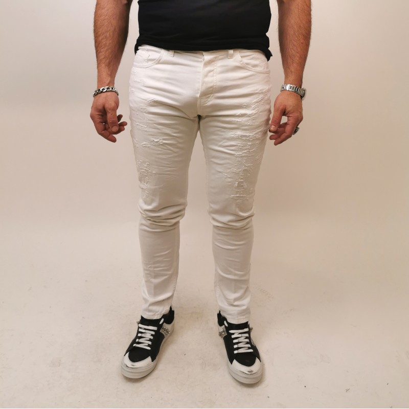 FRANKIE MORELLO - Jeans DAVINCI Skinny - Bianco