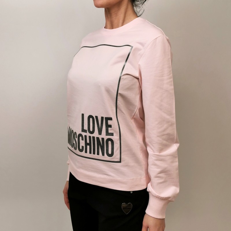 LOVE MOSCHINO - Cotton Sweatshirt with Print - Pink