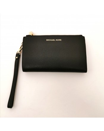 MICHAEL BY MICHAEL KORS - Leather wallet with wirstlet - Black