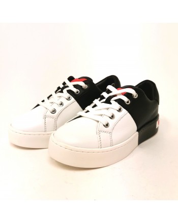 LOVE MOSCHINO - Sneakers con logo posteriore -Bianco/ Nero