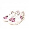 2 STAR - Animalier Detail Sneakers - White/Pink Animalier