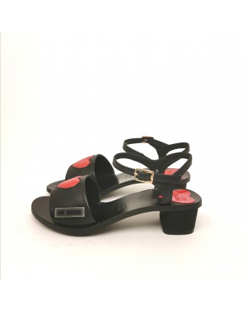 LOVE MOSCHINO - Sandal with Heart - Black
