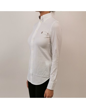 POLO RALPH LAUREN -  Cotton Piquet Shirt - White