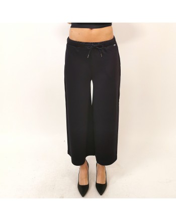 FAY - Cropped Trousers with Laces - Blue