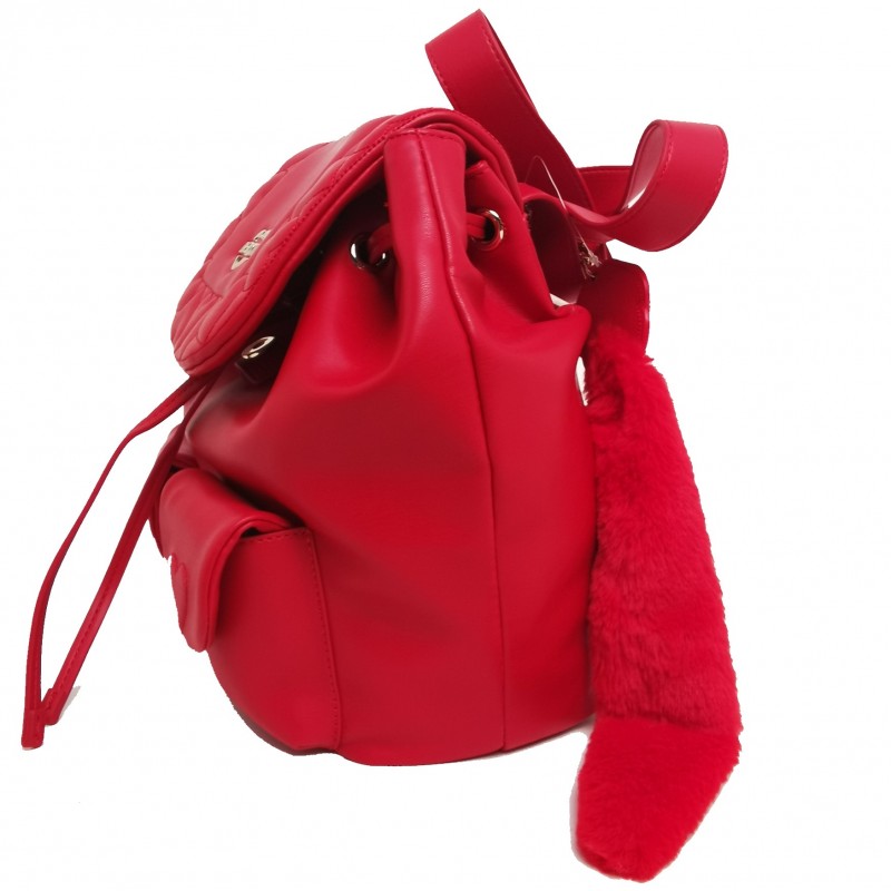 LOVE MOSCHINO - Quilted backpack with hearts - Red
