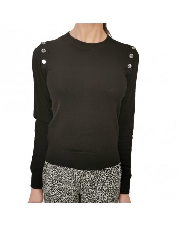 MICHAEL by MICHAEL KORS - Stretch Knit with Buttons- Black