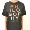 PHILOSOPHY di LORENZO SERAFINI - Sequins Logo T- Shirt - Black