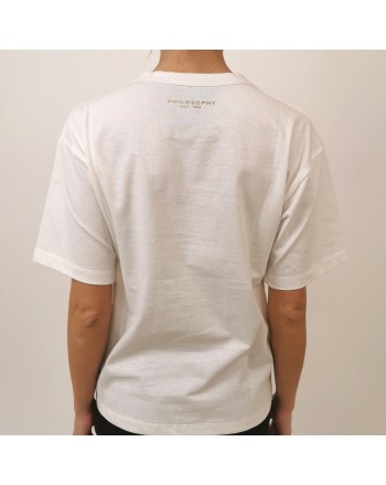 PHILOSOPHY di LORENZO SERAFINI - Sequins Logo T- Shirt - White