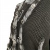 PINKO - SAMOA Cotton Ribbed Cardigan Knit - Black
