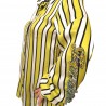 FRANKIE MORELLO - Camicia a Righe con Logo Strass  - Sulphur Spring