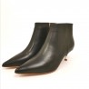 EMANUELLE VEE - Suede Boots with Metallic Heel - Black