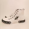 LOVE MOSCHINO - High leather sneakers - White