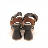 EMANUELLE VEE - Crossed Sandals with Backside Buckle - Black