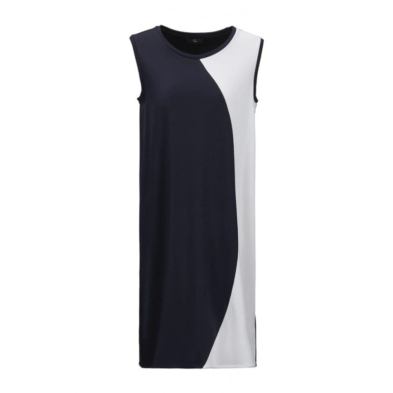 FAY - Color Block Dress - Blue/White