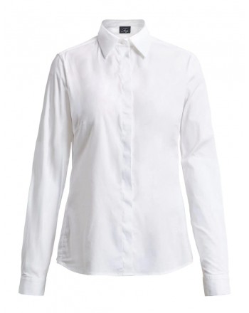 FAY - Camicia  Slim Fit in Popeline di Cotone- Bianco
