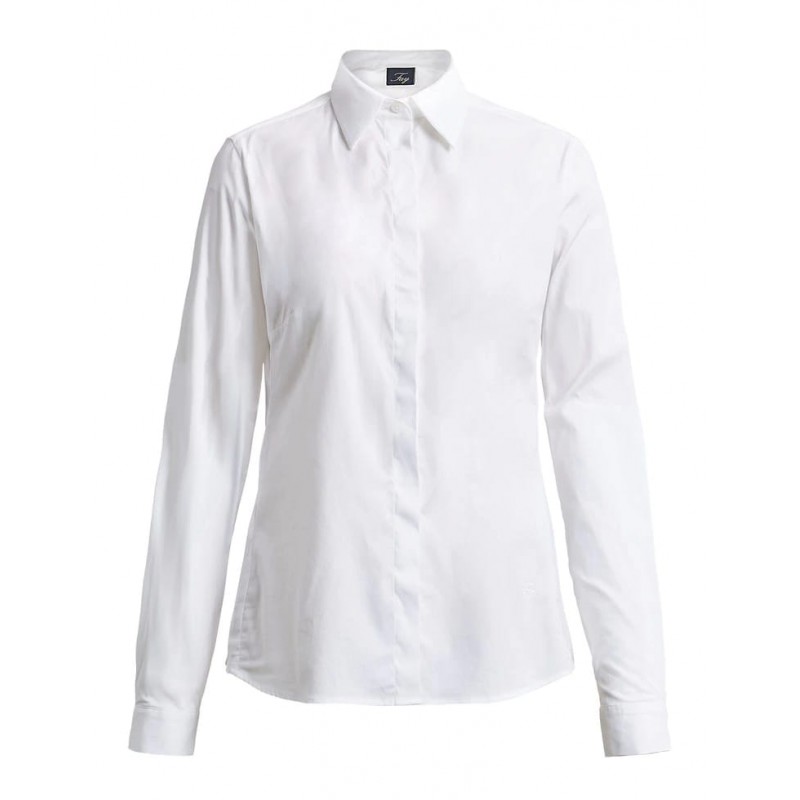 FAY- Slim Fit Cotton Shirt- White