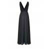 PINKO - FREEZER long sleeveless georgette dress - Crystal Black