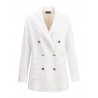 FAY- Doublebreasted Fleece Jacket - White
