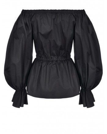 PINKO - FLINTONES blouse in stretch cotton - Black