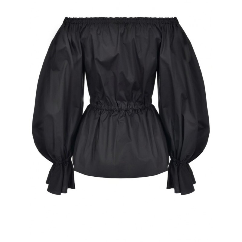 PINKO - FLINTONES blouse in stretch cotton - Black