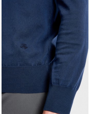 FAY- Plain Cotton Knit- Navy Blue