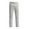 FAY- Slim Fit Chino  Trousers with Lapel - Silver