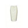 PINKO - MICHETTI faux leather skirt - White