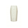 PINKO - MICHETTI faux leather skirt - White