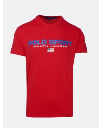 POLO RALPH LAUREN - Sport Logo Cotton T- Shirt - Red
