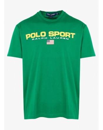 POLO RALPH LAUREN - Sport Logo Cotton T- Shirt - English Green