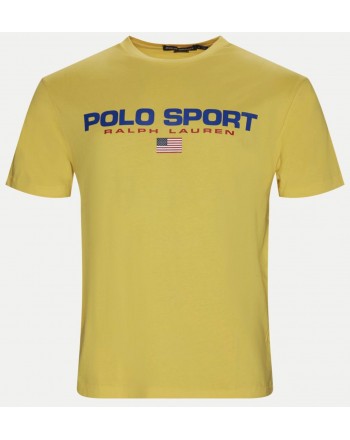 POLO RALPH LAUREN - Sport Logo Cotton T- Shirt - Chrome Yellow
