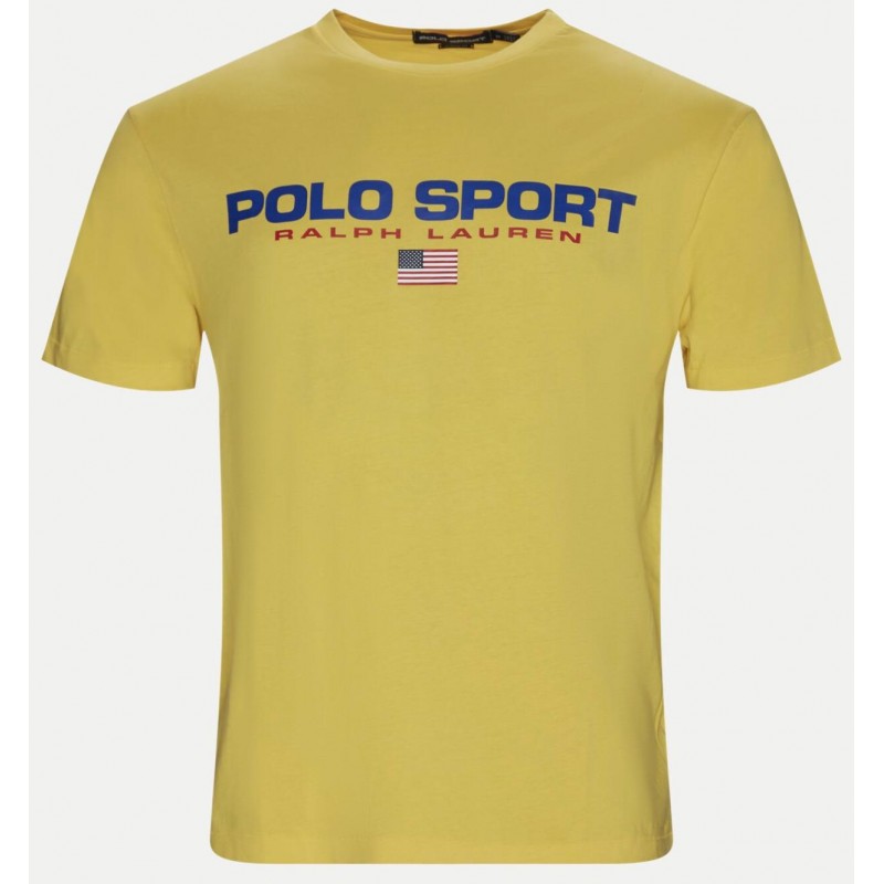 POLO RALPH LAUREN - T-Shirt in Cotone Logo Sport - Chrome Yellow